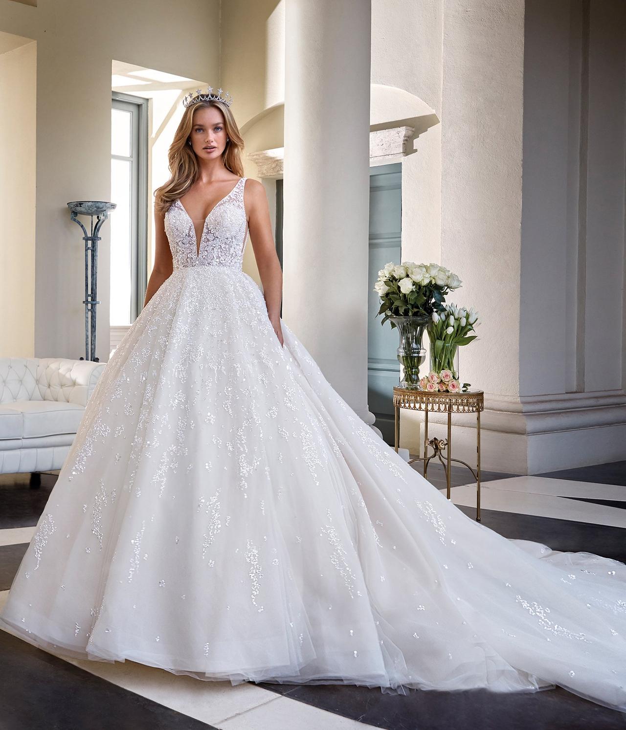 vestidos de novia corte princesa con encaje