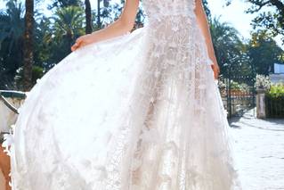 vestido de novia transparente con escote hombros caidos