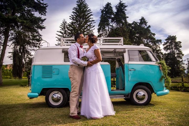 carro para boda clásico Kombi