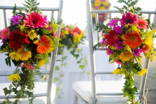 arreglos de flores de boda para sillas