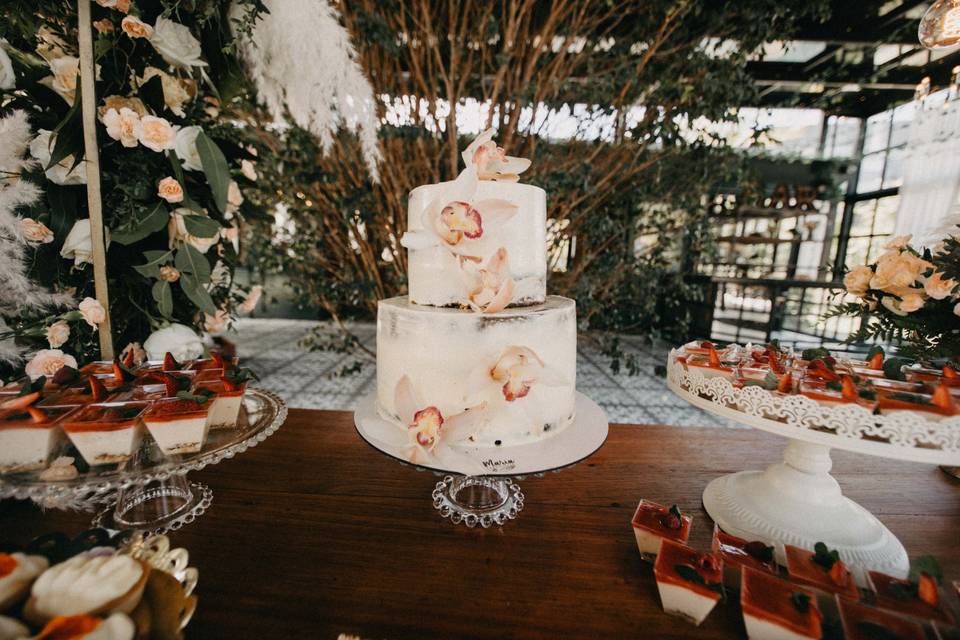 Decoración de tortas para matrimonio con flores