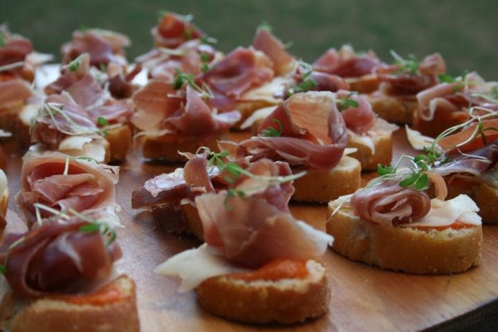 tostadas de pan individual para boda