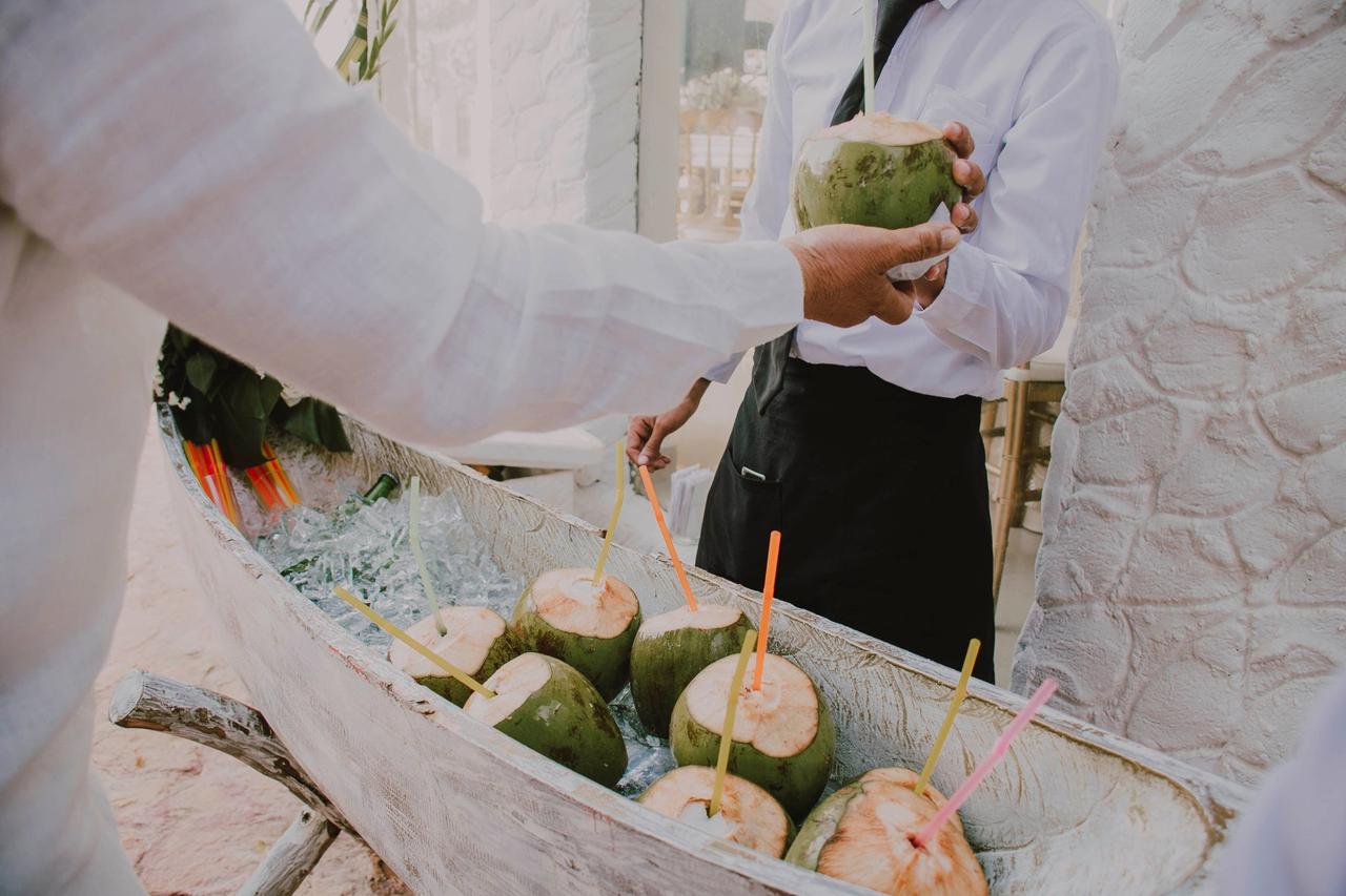 bebidas de coco para el matrimonio