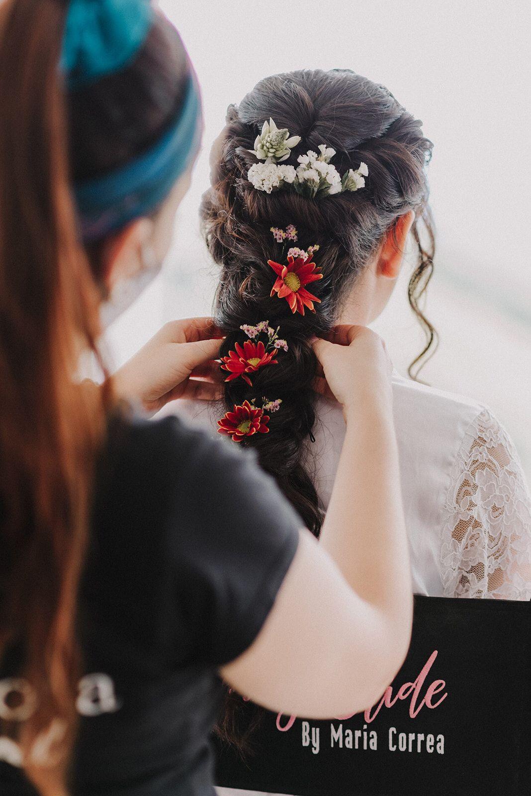 peinado matrimonio invitada con trenza