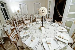 Mesas de boda decoración en blanco