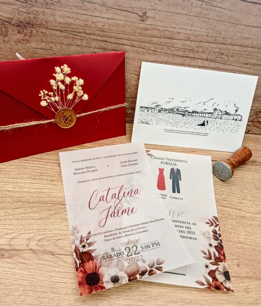 Modelo de invitación de boda elegante