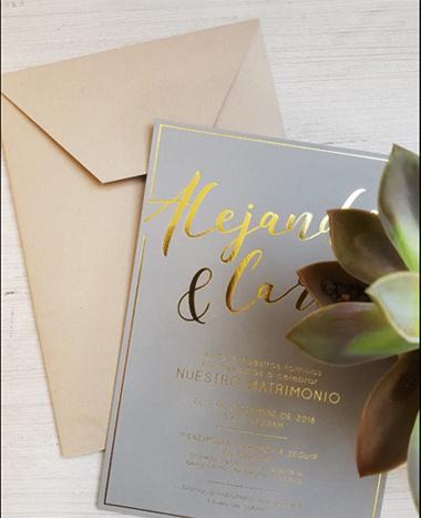 tarjetas de matrimonio elegante