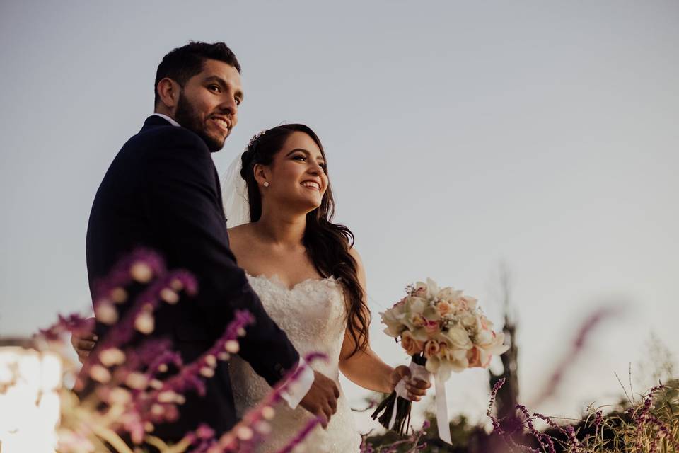 Pareja y los votos matrimoniales