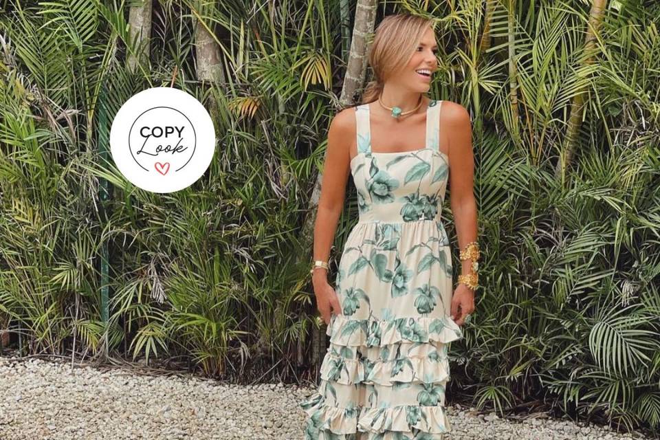 Look de vestido de Maria Jose Barraza cuenta de Instagram