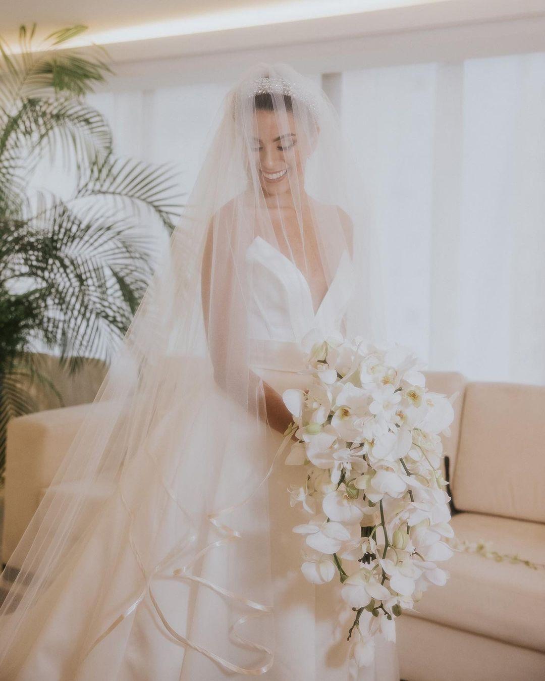 novia Cristina Felfle en su matrimonio
