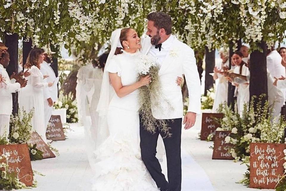 Boda de famosos 2022 Jennifer lopez y Ben Affleck