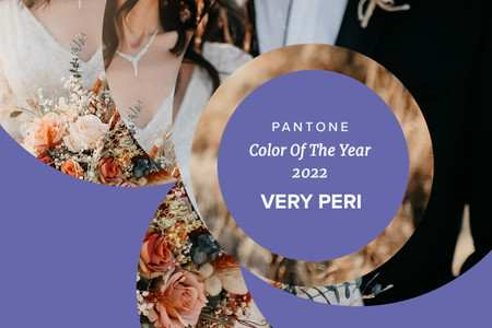 Very Peri es el color de 2022 según Pantone, y así pueden adaptarlo a su matrimonio