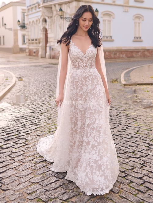 Ladonna A Line Wedding Dress 23MB608A01 PROMO1 BLS, Maggie Sottero