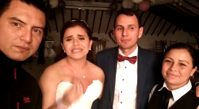 Novia feliz