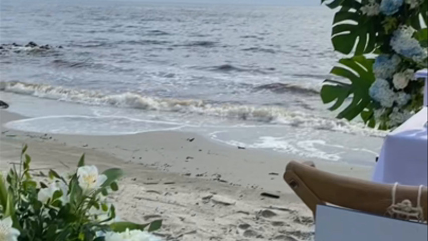 Boda catolica en la playa 