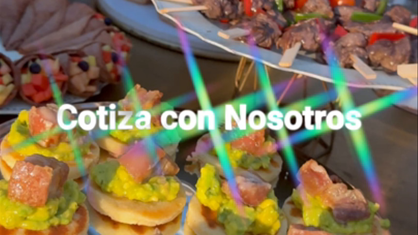 Postres y pasabocas. 