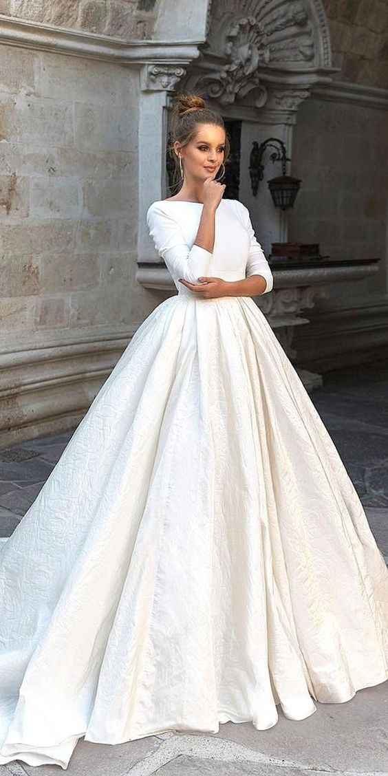 1. Vestido de novia con mangas 