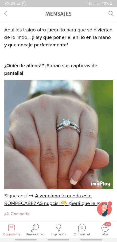 ¿Podrás poner el anillo en su mano? - 1