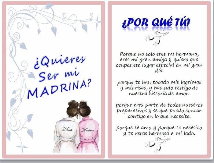 Opiniones de tarjeta para madrina