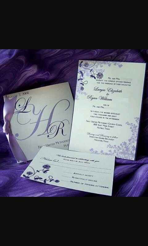 Invitaciones color morado - 1