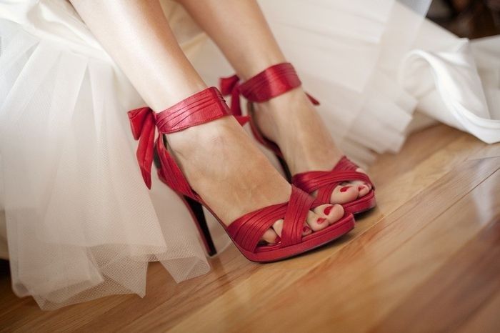 4 Zapatos de novia color rojo 👠 3