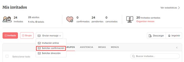 ¿Cómo enviar el link a tus invitados para que confirmen asistencia? 1