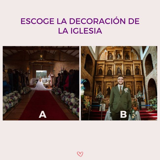 Escoge la decoración de la iglesia: ¿A o B? 3