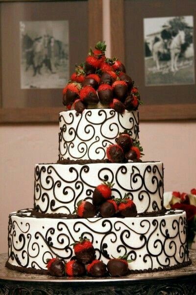 Pastel de bodas-fresas y chocolate!! - 2