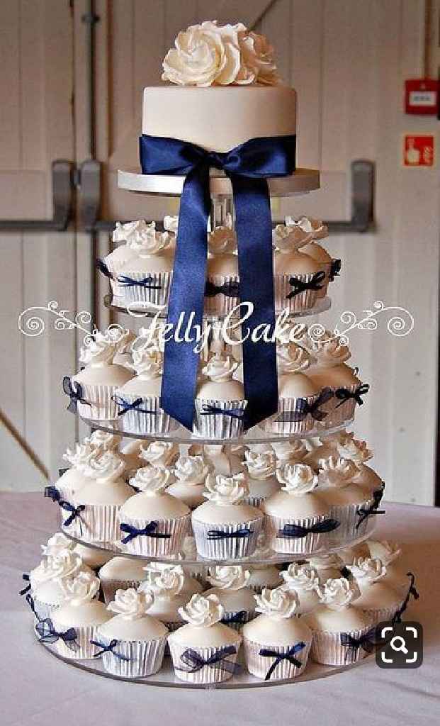 ¿Que opinan chicas? Wedding cake normal o torta con cupcakes - 1