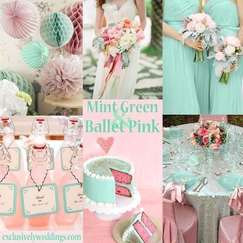 Vintage O Elegante Palo De Rosa Y Verde Menta