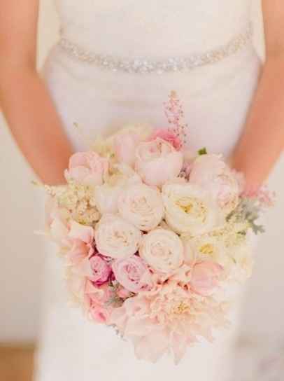 ramo de novia en color rosa