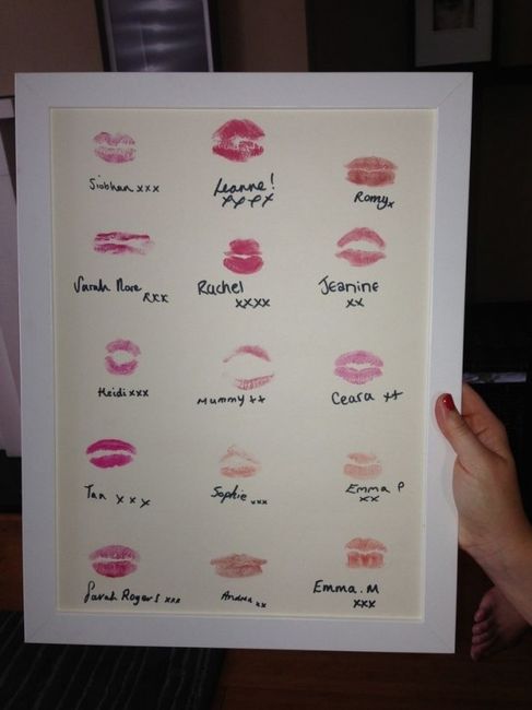 Um quadro de beijos para a despedida de solteira 1