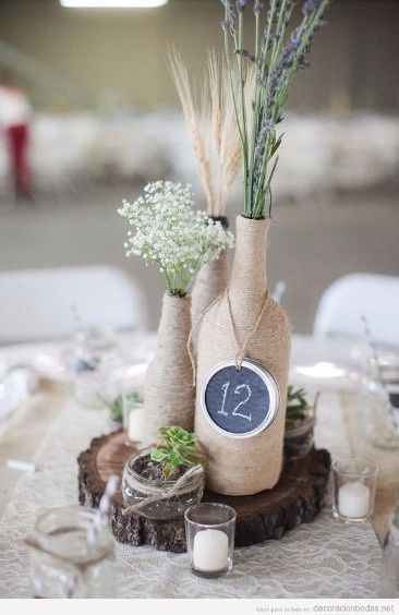 Decoraciones con yute para tu matrimonio rústico