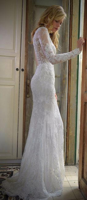 Long slevees wedding dresses 7