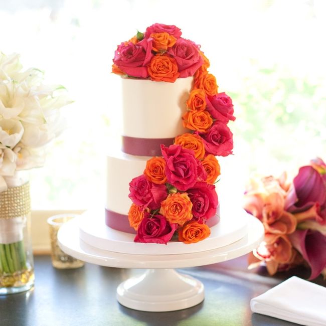 Tortas de casamiento decoradas con flores 1