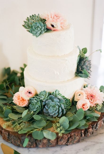 Tortas de casamiento decoradas con flores 8