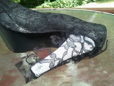 DIY forra tus zapatos con encaje