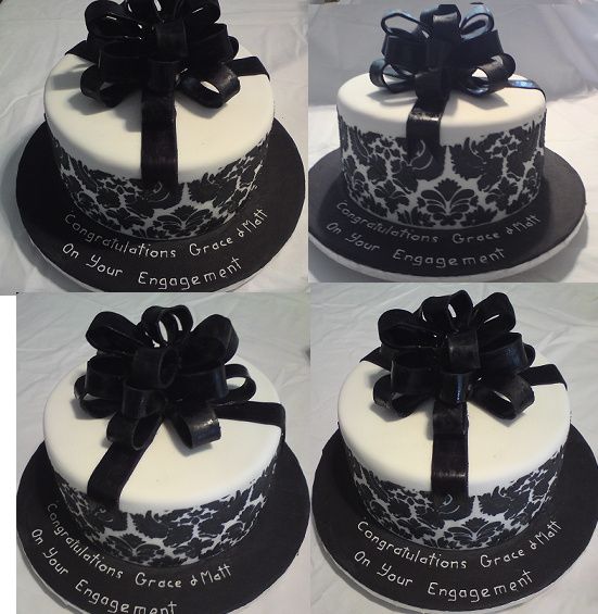 9 torta de bodas con encaje negro 1