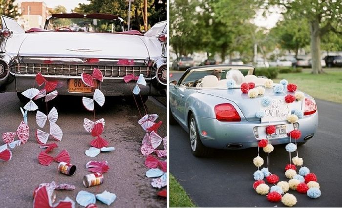 10 decoraciones para el carro de los recién casados