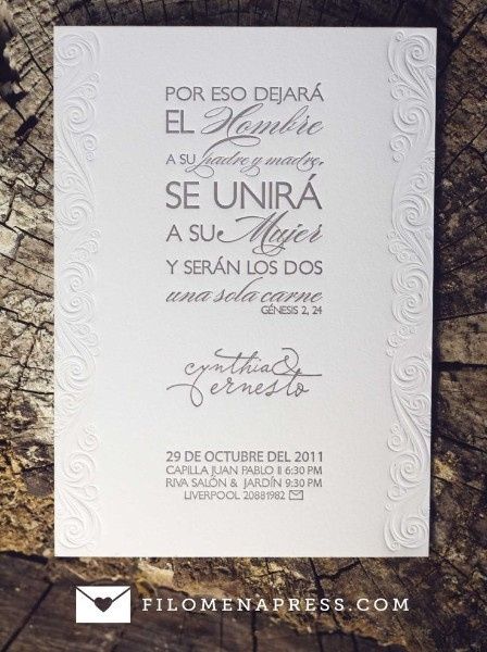 Texto para las invitaciones de matrimonio