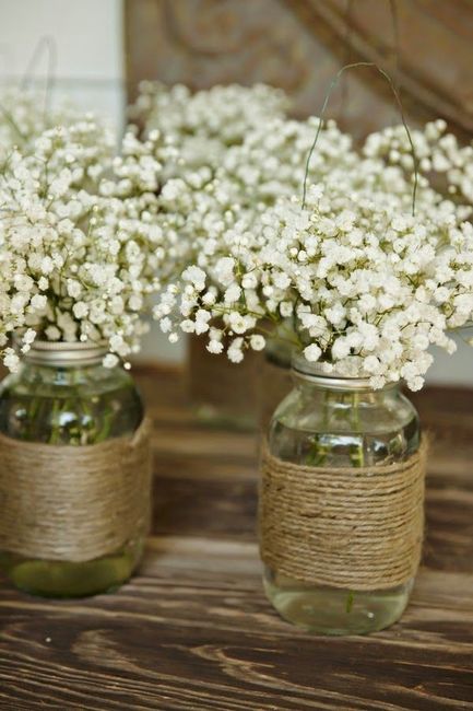 Ideas para centros de mesa con flores blancas 7