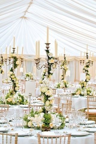 Ideas para centros de mesa con flores blancas 10