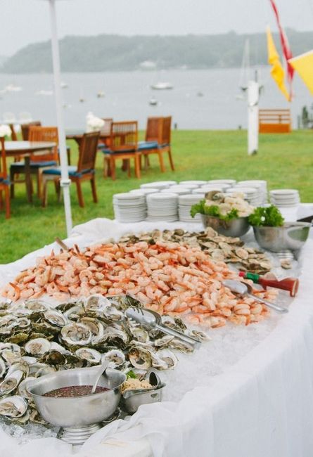 Menú para boda en la playa