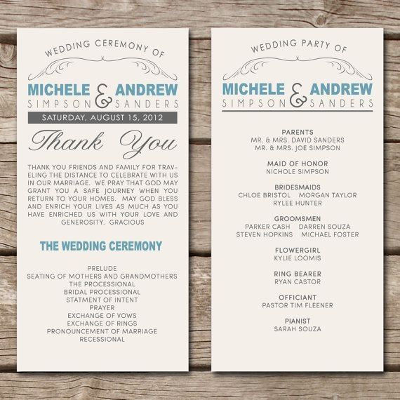 ¿Van a ofrecer un programa del casamiento? 2