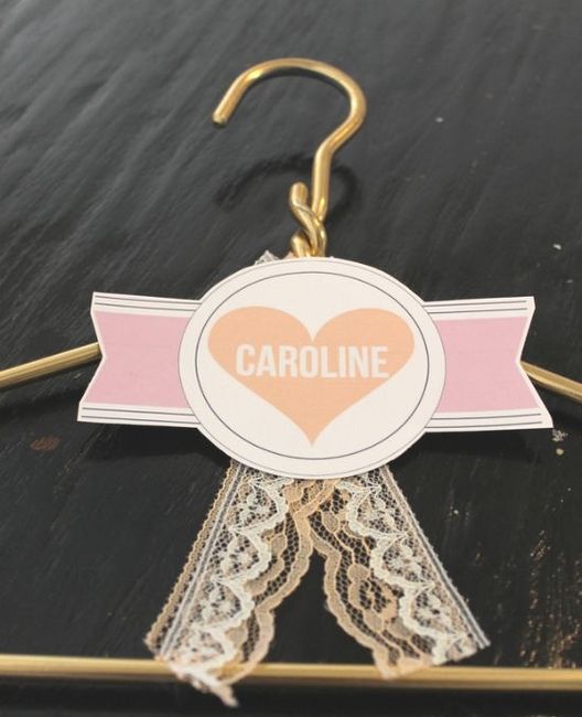 Ganchos personalizados para tu vestido y el de las damas de honor