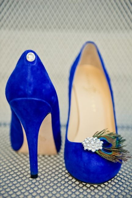 Zapatos de color azul rey