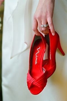 Zapatos de color rojo 