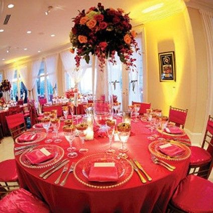 Color rojo para tu boda Parte 3 la Decoración de mesas 3