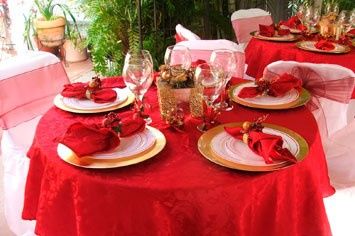 Color rojo para tu boda Parte 3 la Decoración de mesas 6