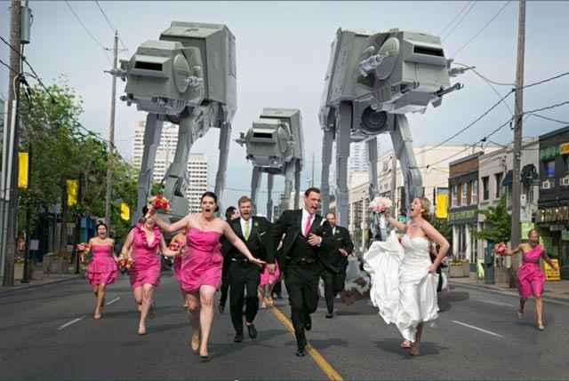 Fotos chistosas de matrimonios en parques de atracciones